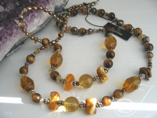 Inara Gold Pearl Necklace VO402-03