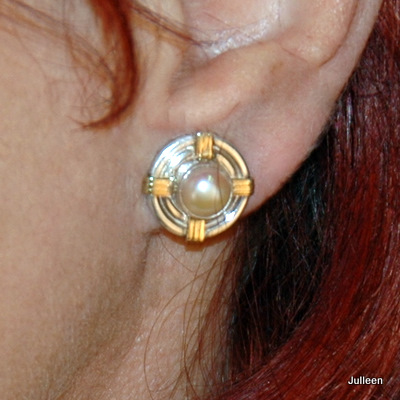 Pink Pearl Clip on Earring